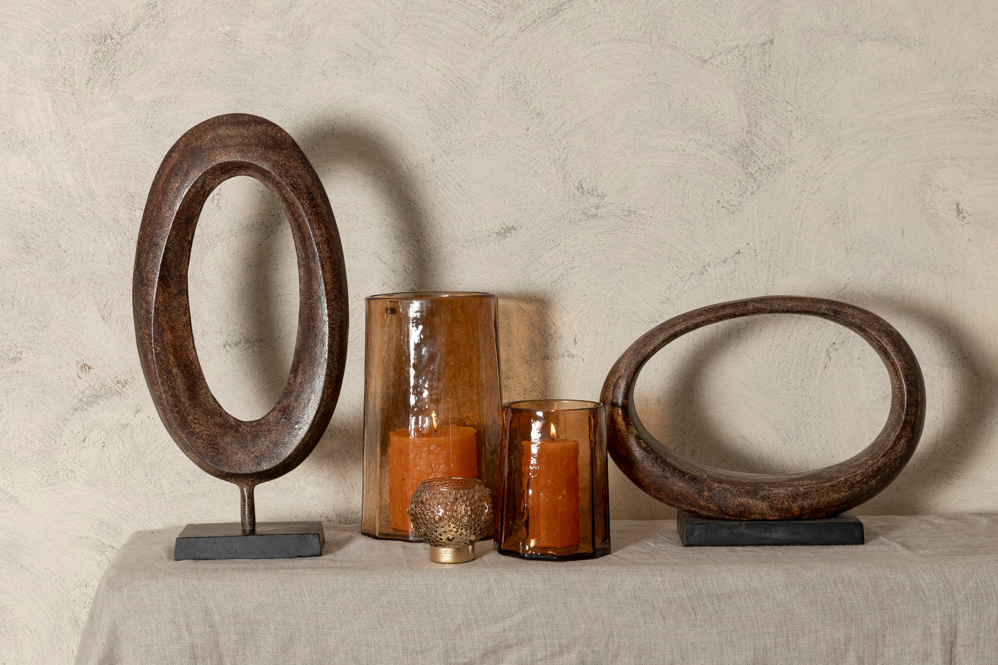 Pernella Amber Ribbed Glass Stormlight M