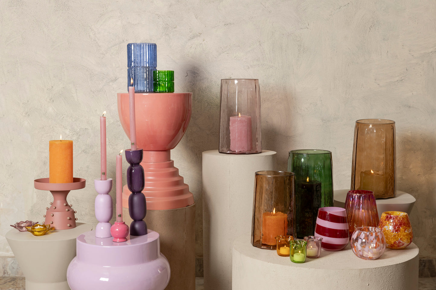 Pernella Amber Ribbed Glass Stormlight M