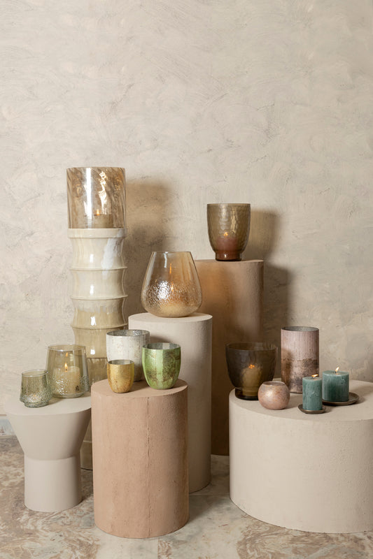 Ameara Amber Glass Round Taps Stormlight Dots L