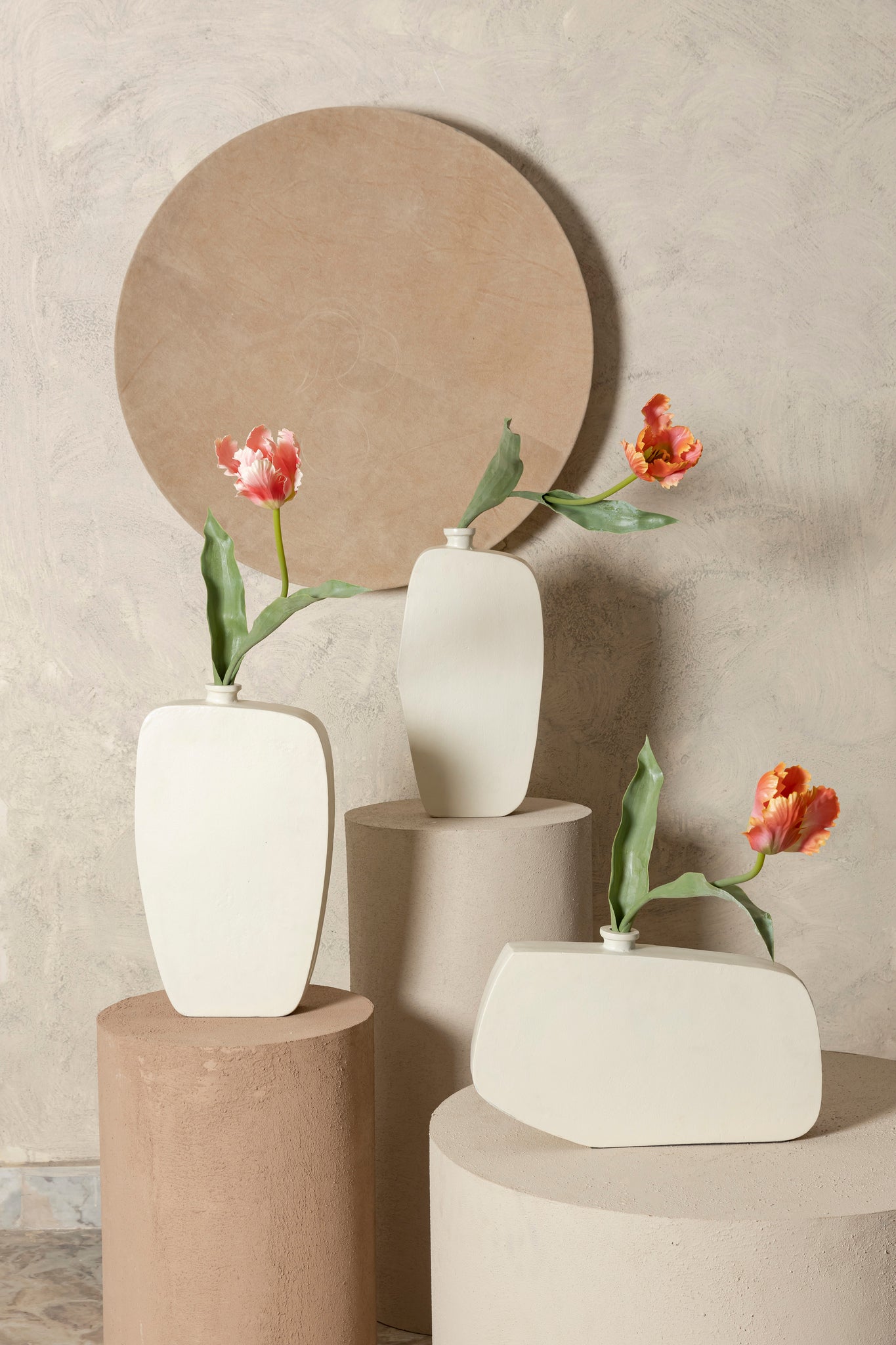 Ramsha Cream Rect Casted Alu Pot High L