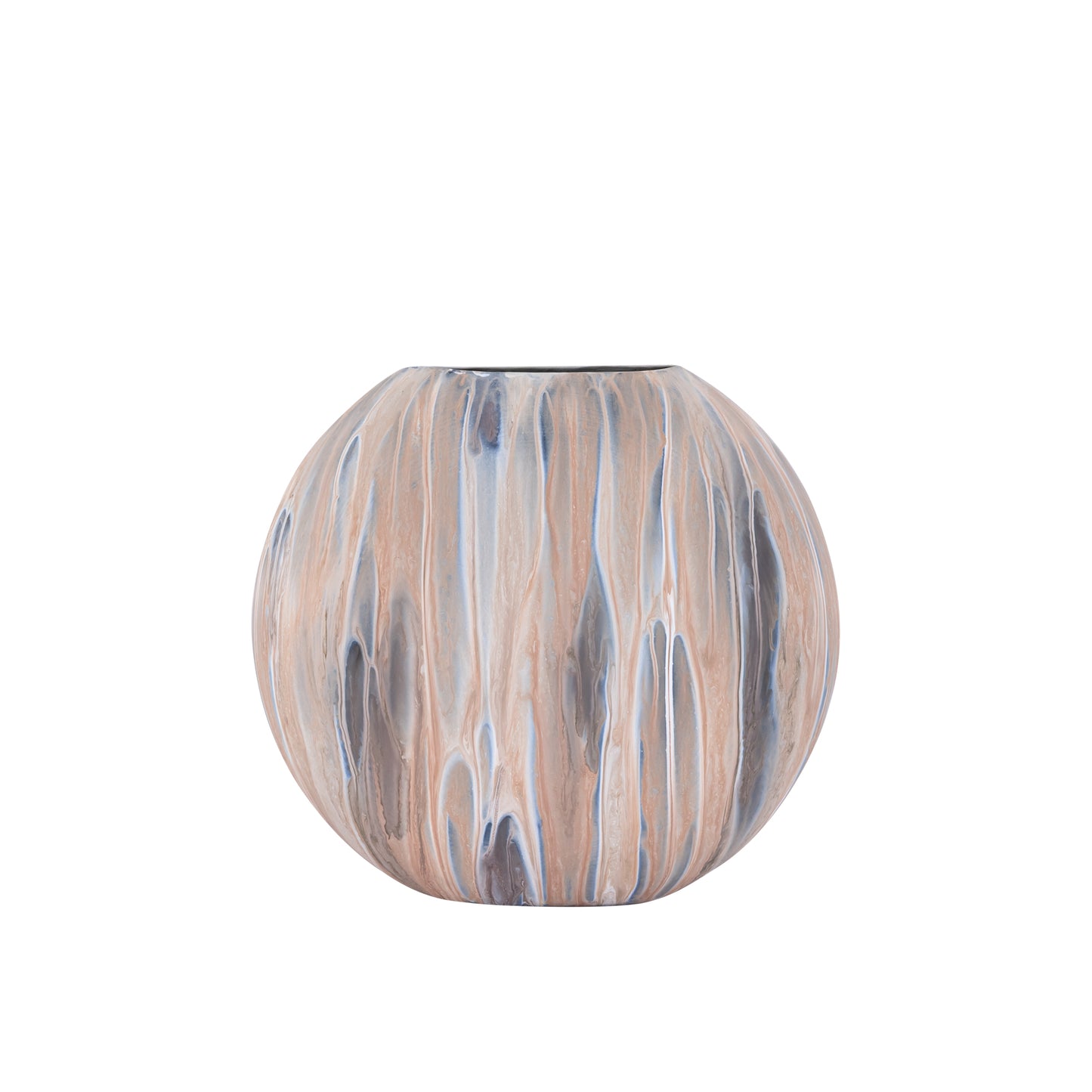 Meriko Brown Oval Iron Pot Matt Enamel Finish S