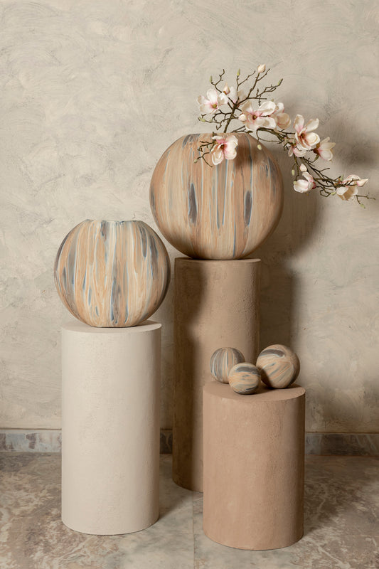 Meriko Brown Oval Iron Pot Matt Enamel Finish S