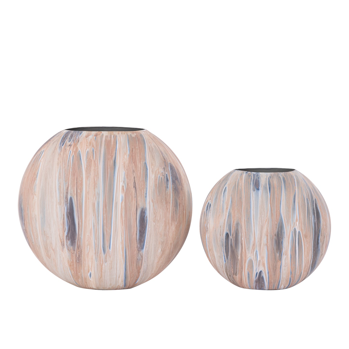 Meriko Brown Oval Iron Pot Matt Enamel Finish L