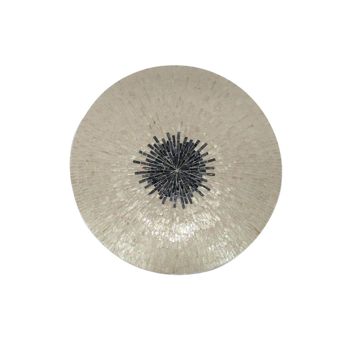 Vojtech White Round Poly Shell Bamboo Wall Panel S