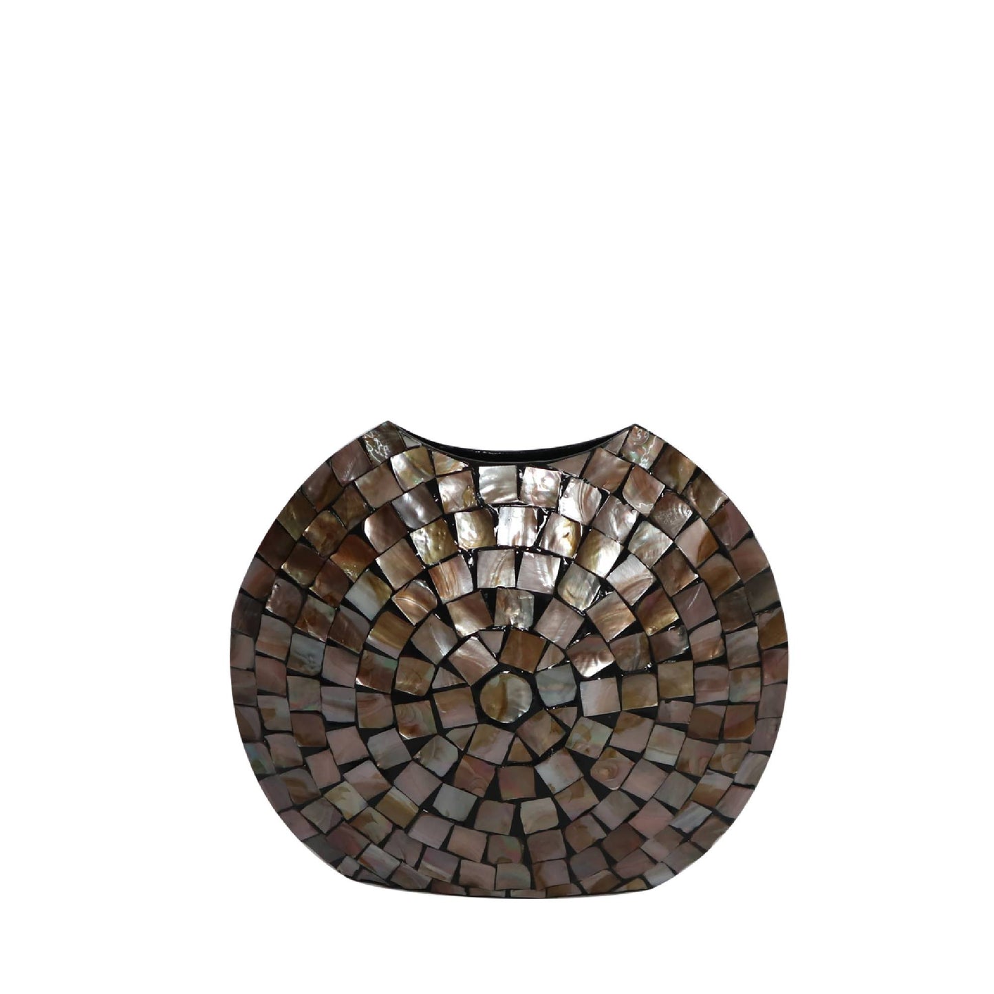 Nikael Bronze Oval Poly Shell Bamboo Pot L