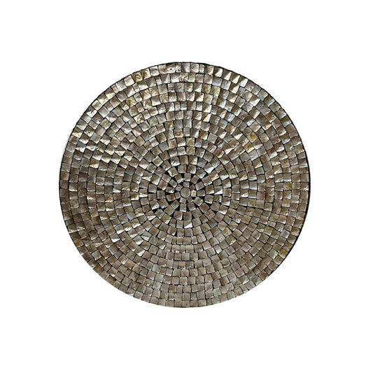 Nikael Bronze Round Poly Shell Bamboo Wall Panel L