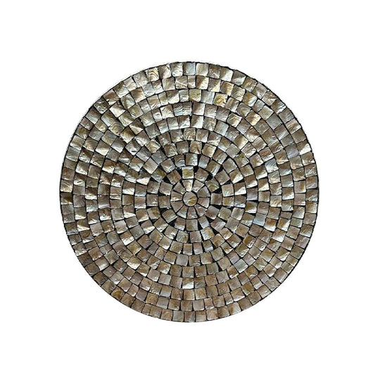 Nikael Bronze Round Poly Shell Bamboo Wall Panel S