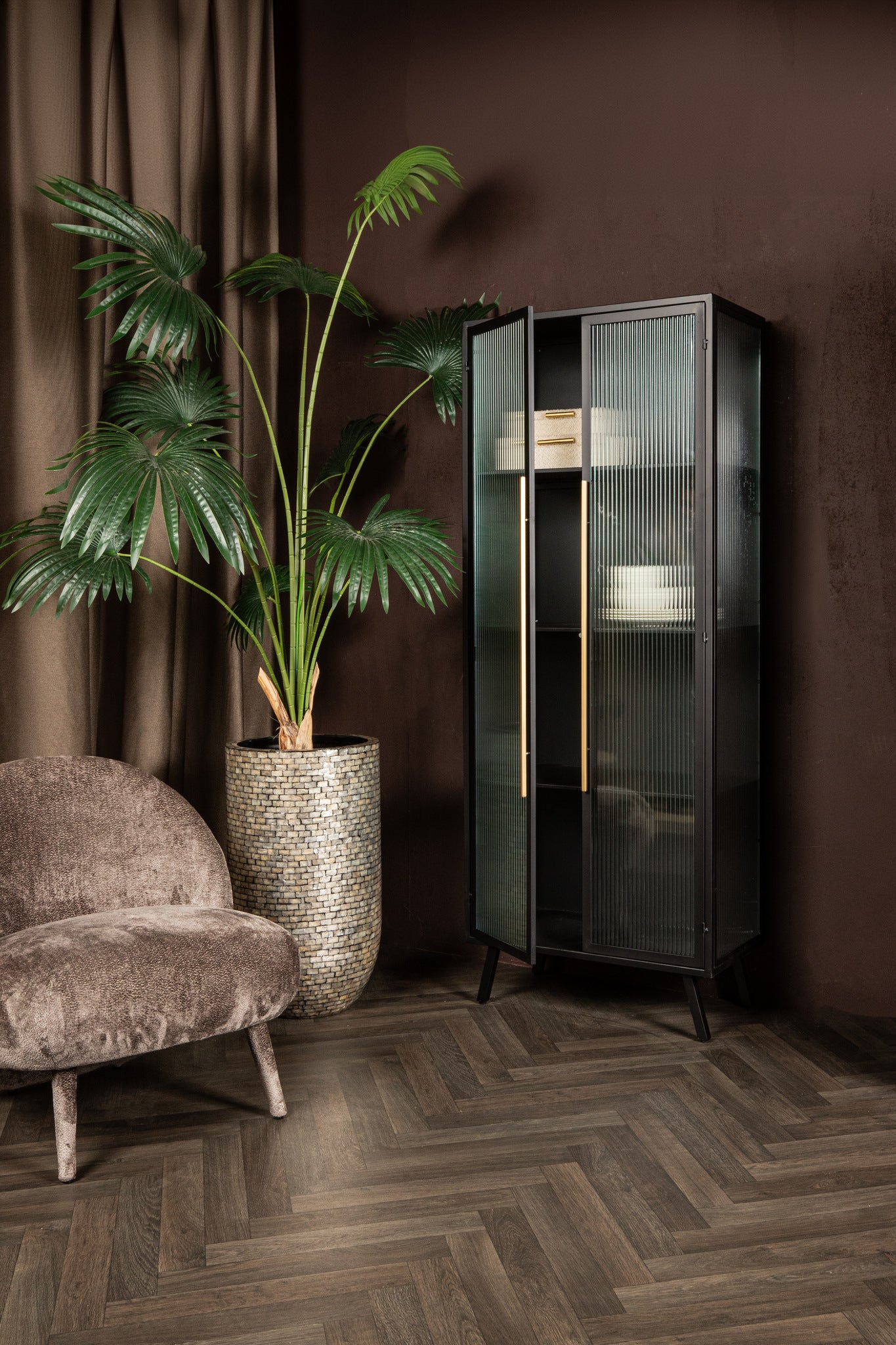 Caeleen Cabinet Black And Gold