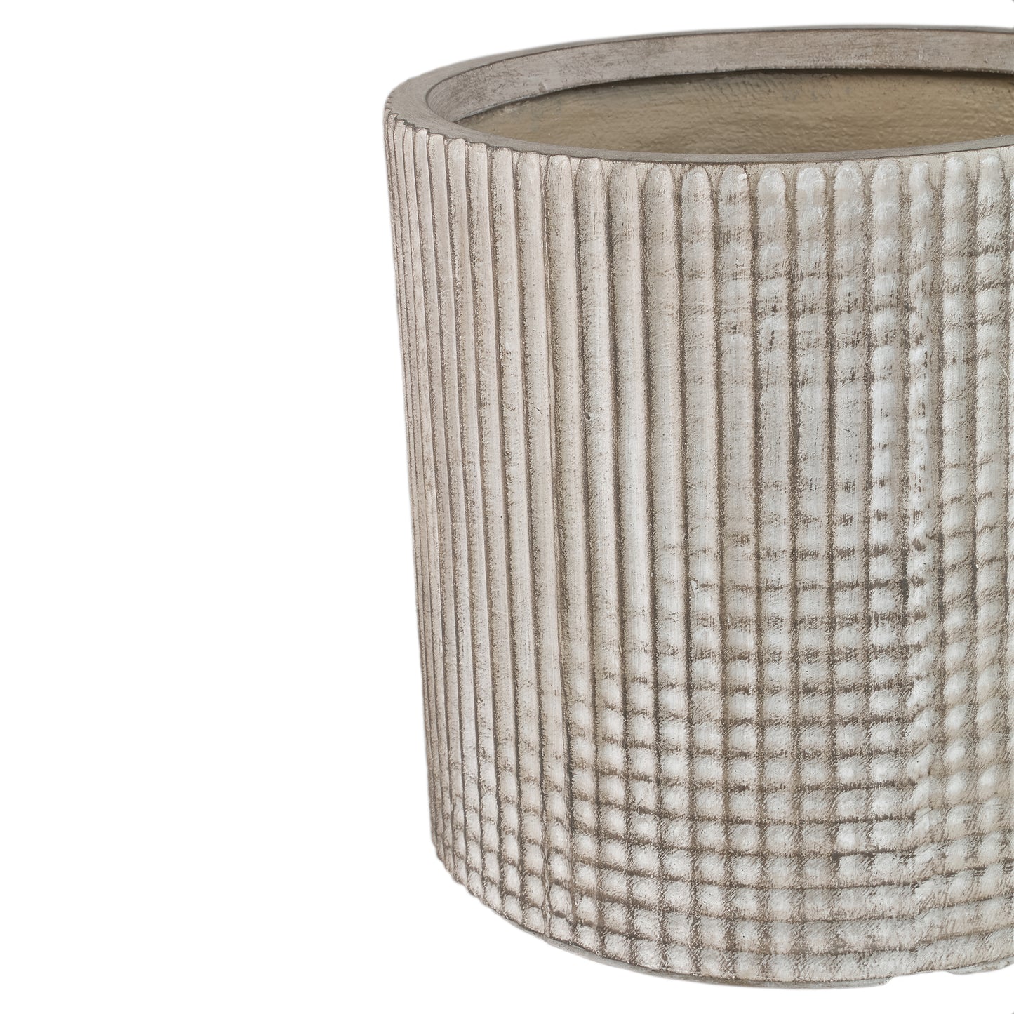 Paizlie Beige Round Magnesium Pot Line Pattern SV3