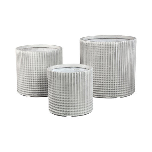 Paizlie White Round Magnesium Pot Line Pattern SV3