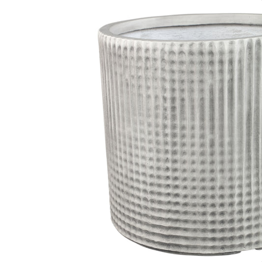 Paizlie White Round Magnesium Pot Line Pattern SV3