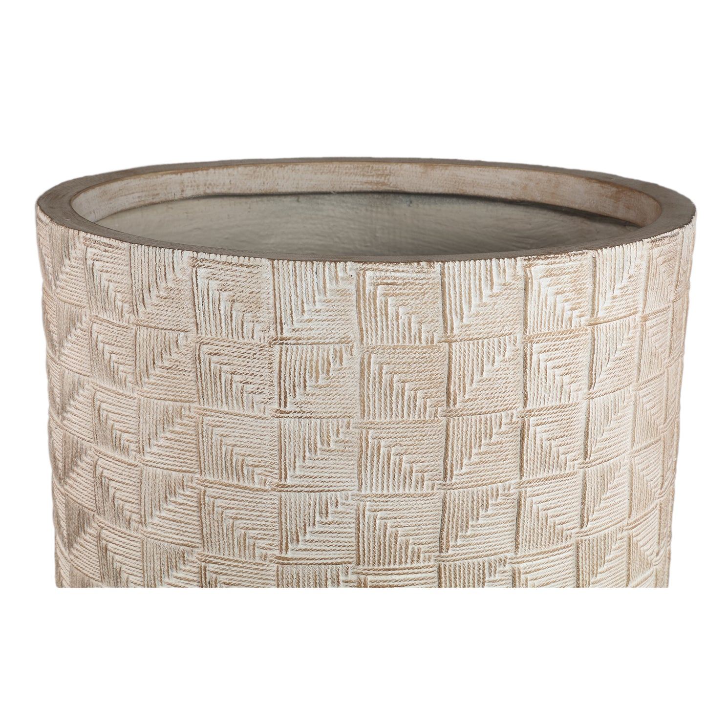 Suguna White Round Magnesium Pot Squares High SV3