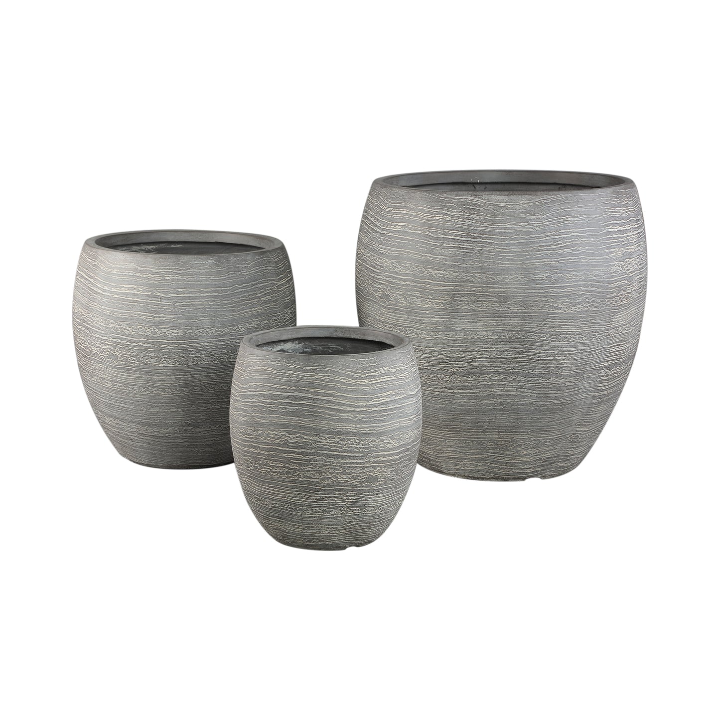 Giulietta Grey Round Magnesium Pot Lines High SV3