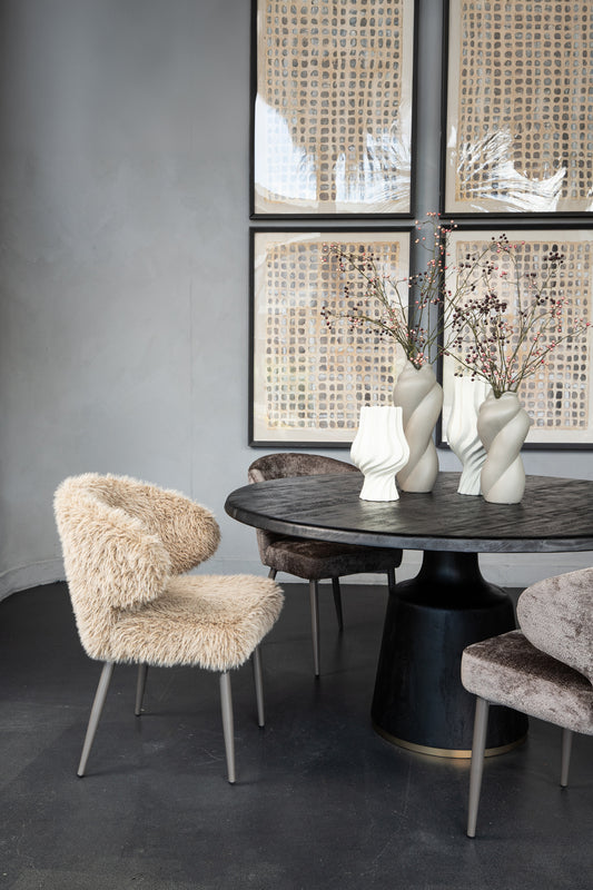 Ares Dining Chair Hair Beige (set of 2)