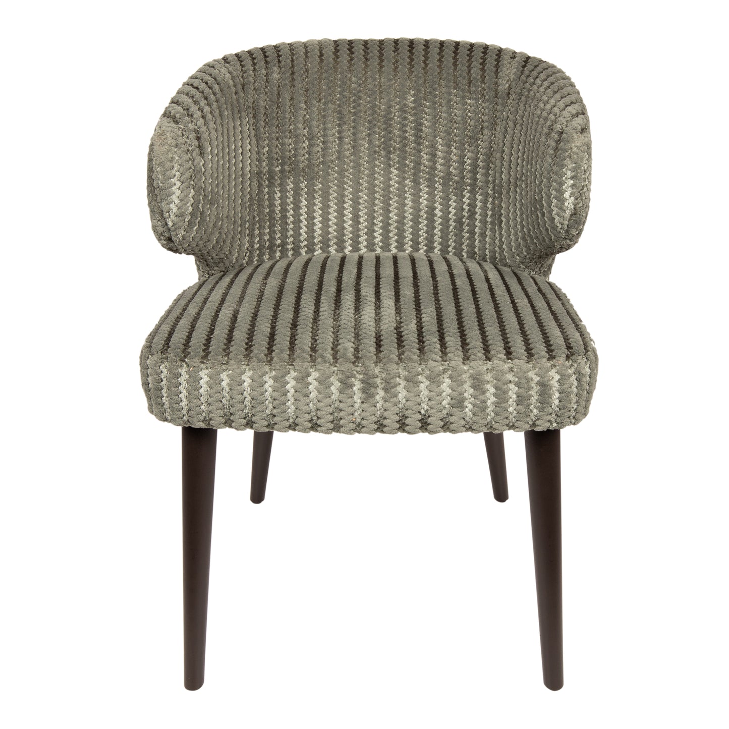 Fiori Green 13 Dining Chair Dark Brown Wood Legs