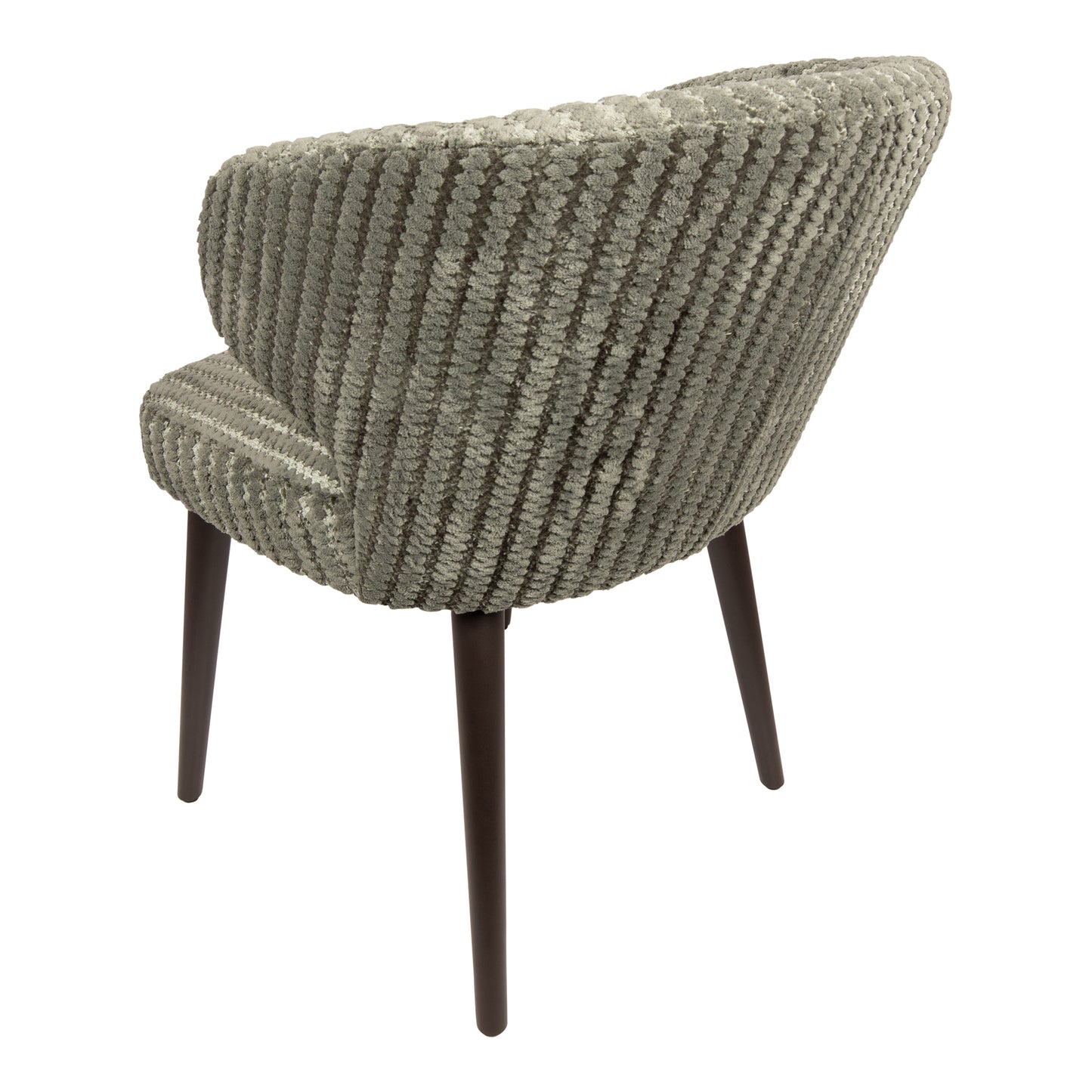 Fiori Green 13 Dining Chair Dark Brown Wood Legs