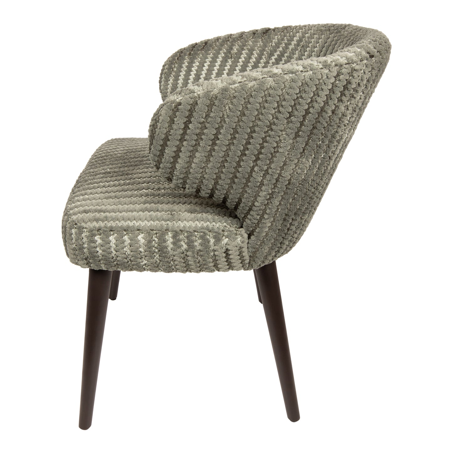 Fiori Green 13 Dining Chair Dark Brown Wood Legs