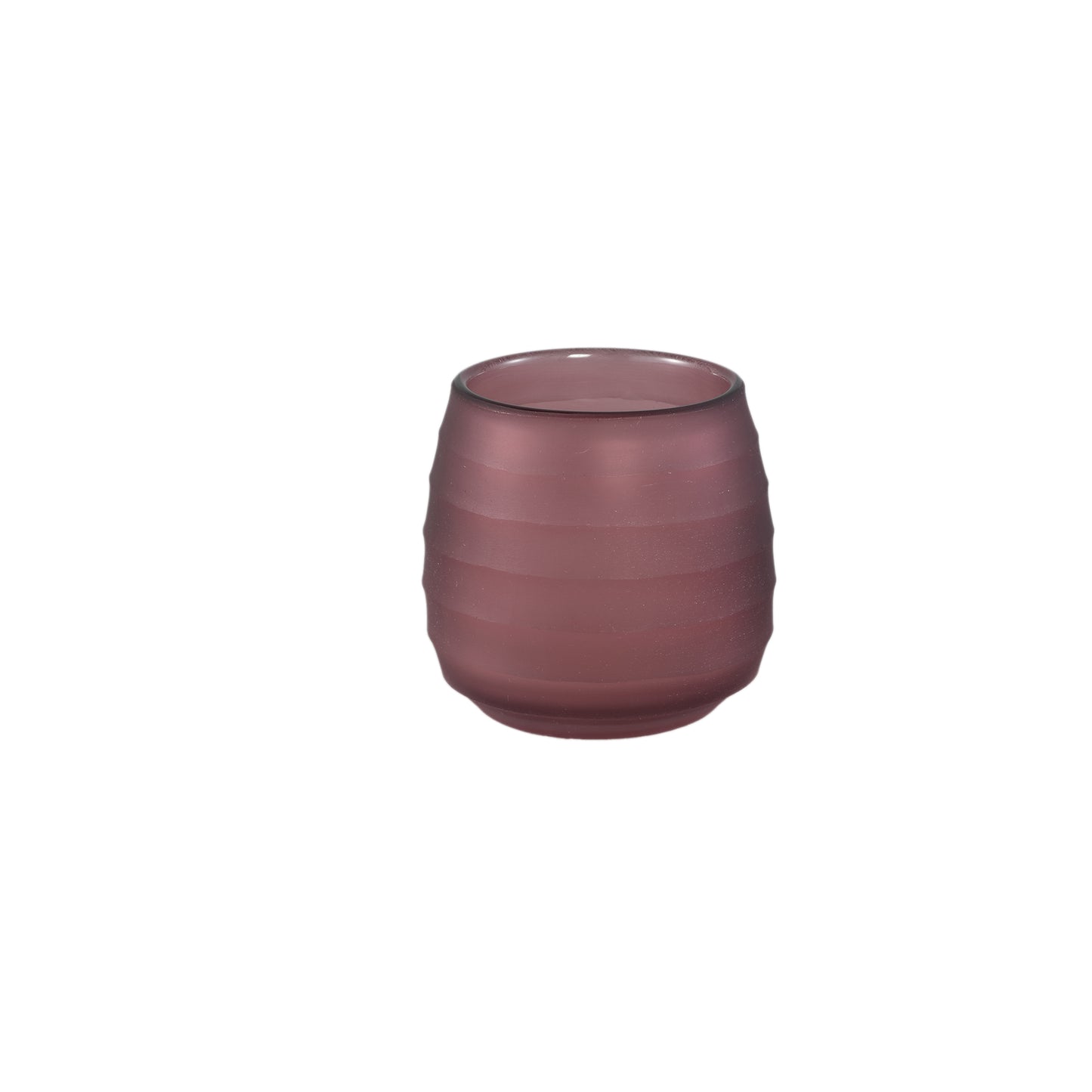 Nadah Pink Round Ribbed Glass Tealight