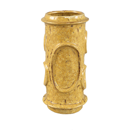 Gregorie Yellow Ceramic Round Pot Circles High L