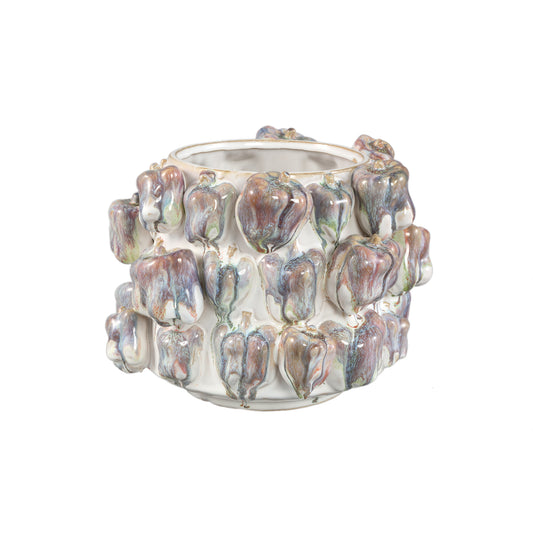 Bauer Blue Ceramic Round Bell Pepper Pot Large