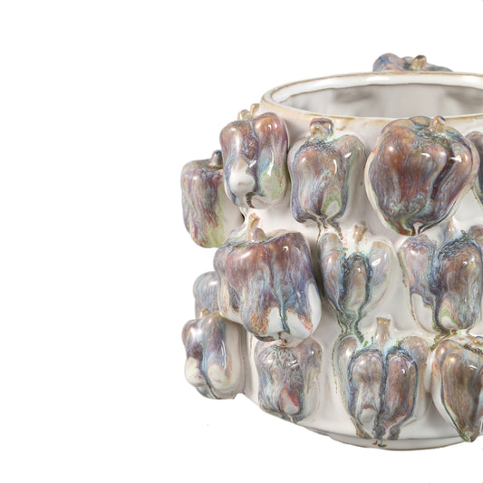 Bauer Blue Ceramic Round Bell Pepper Pot Large