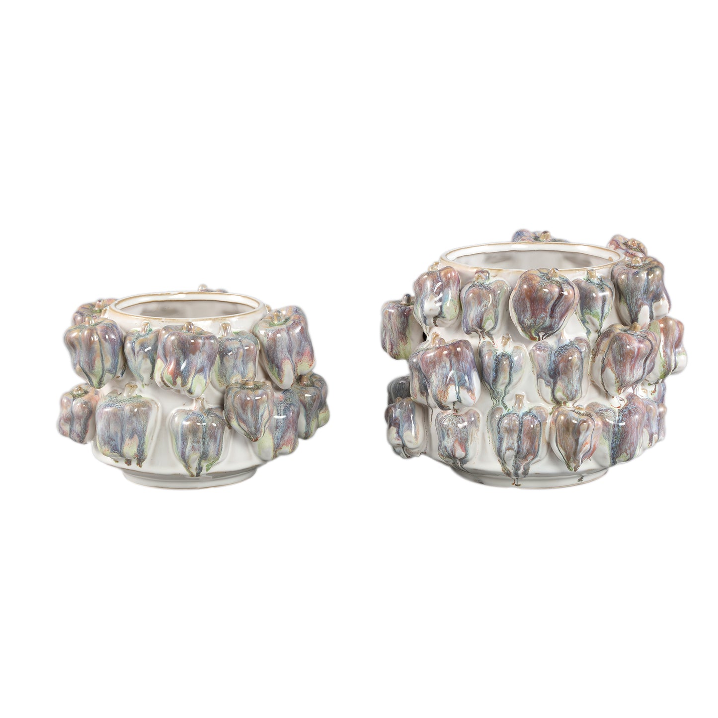 Bauer Blue Ceramic Round Bell Pepper Pot Large