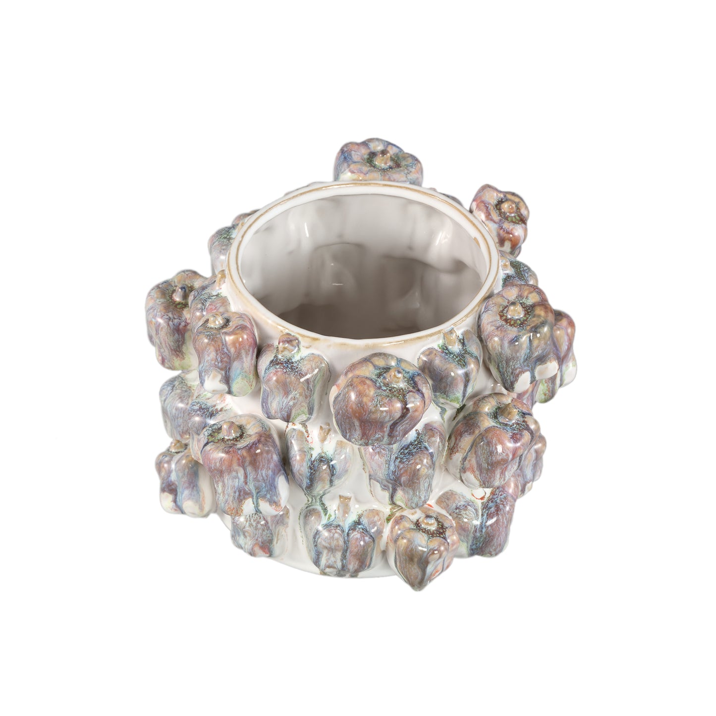 Bauer Blue Ceramic Round Bell Pepper Pot Large