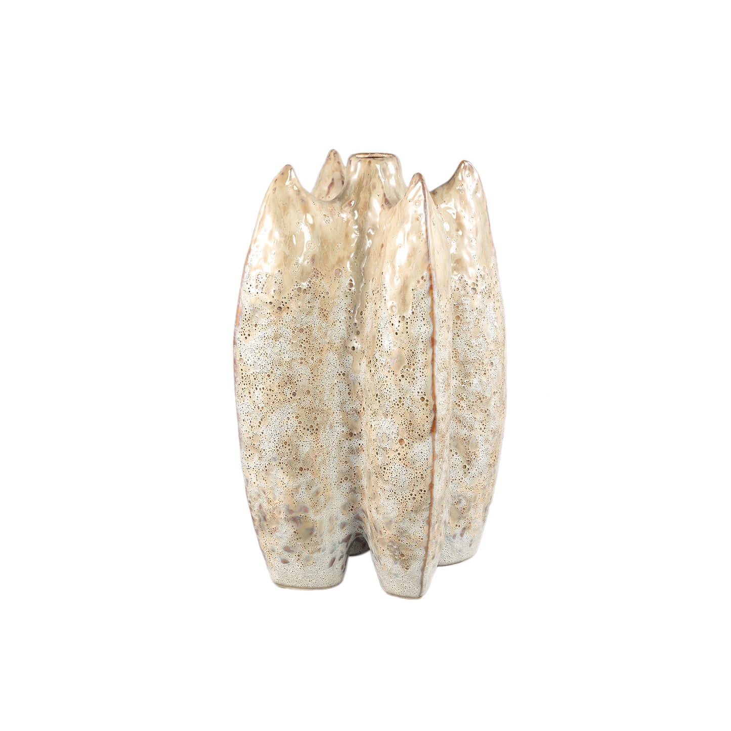 Shareece Cream Ceramic Shaped Vase Large