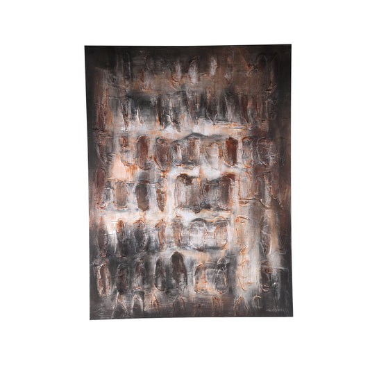 Xihan Brown Canvas Painted Wallpanel Rough Dark