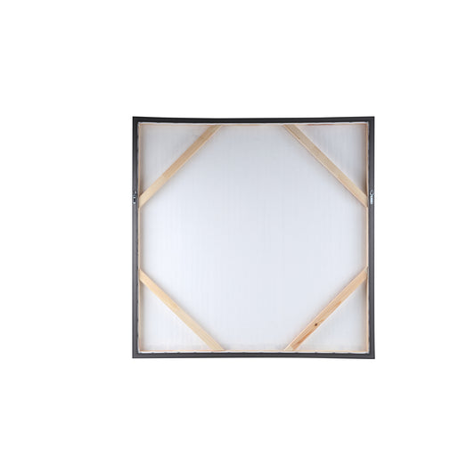 Gustas Brown Framed Wallpanel Poly Strips Square