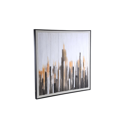 Gustas Bruin Wandpaneel Met Polystrips Vierkant 102.5x102.5x4.5 cm