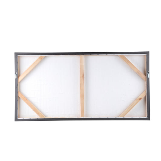 Gustas Brown Framed Wallpanel Poly Strips Rectangl