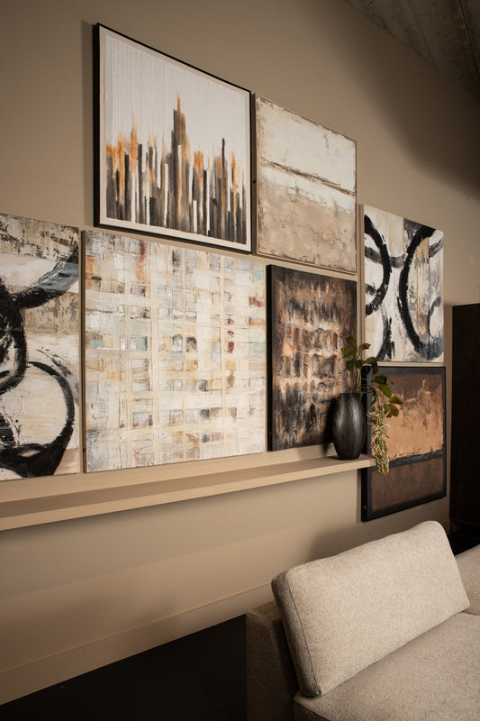 Asante Natural Canvas Paint Wallpanel Square Frame