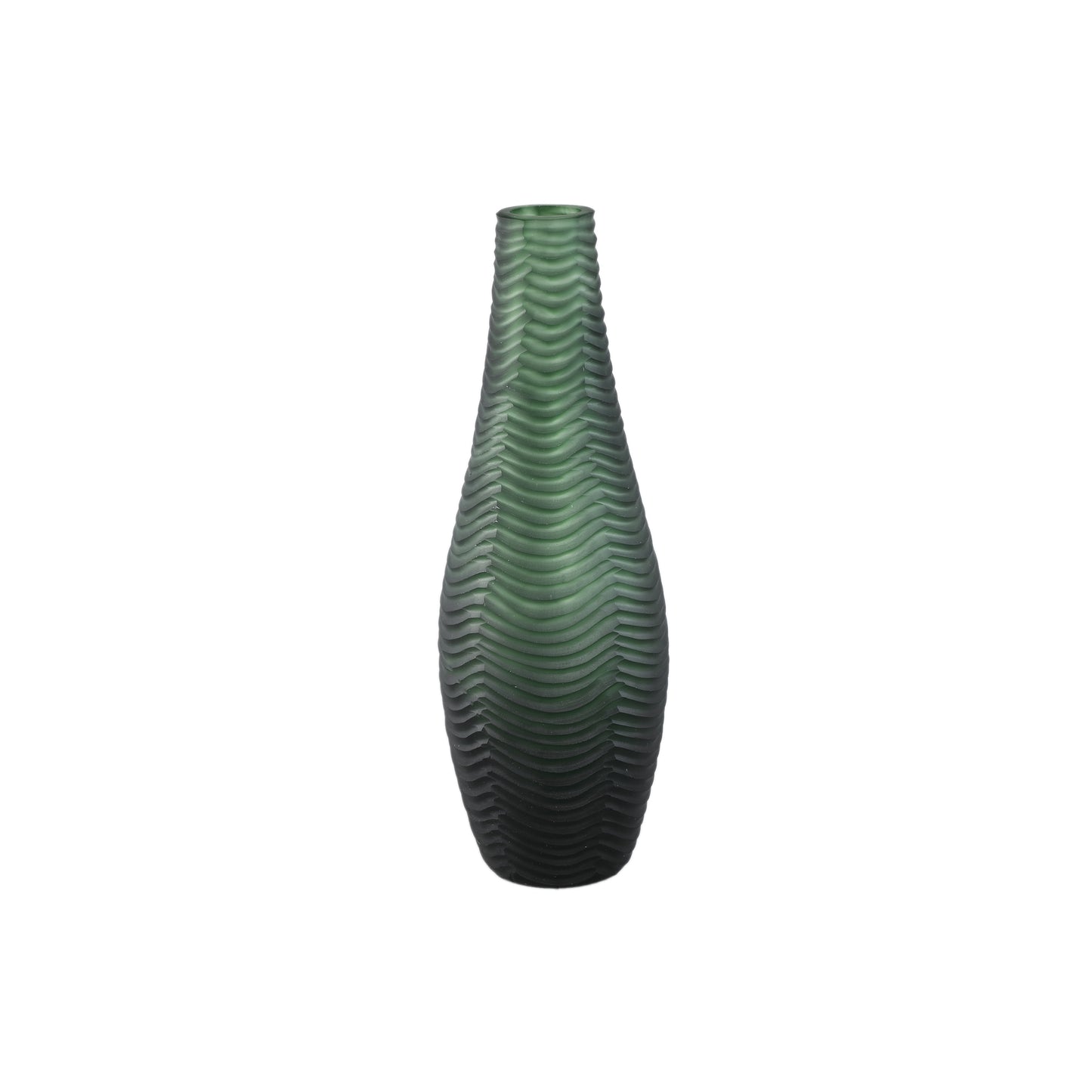Elichi Green Round Glass Vase High Small