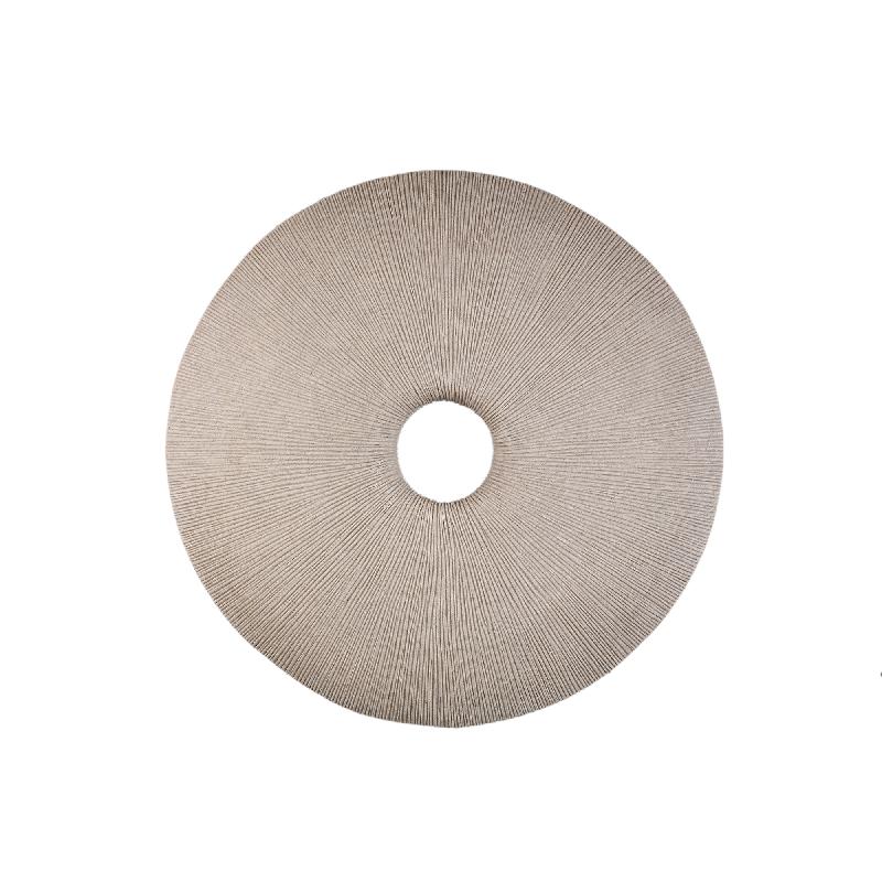 Kathelle Cream Poly Rond Wandpaneel Set van 2 Stuks L 75x75x5.5 cm