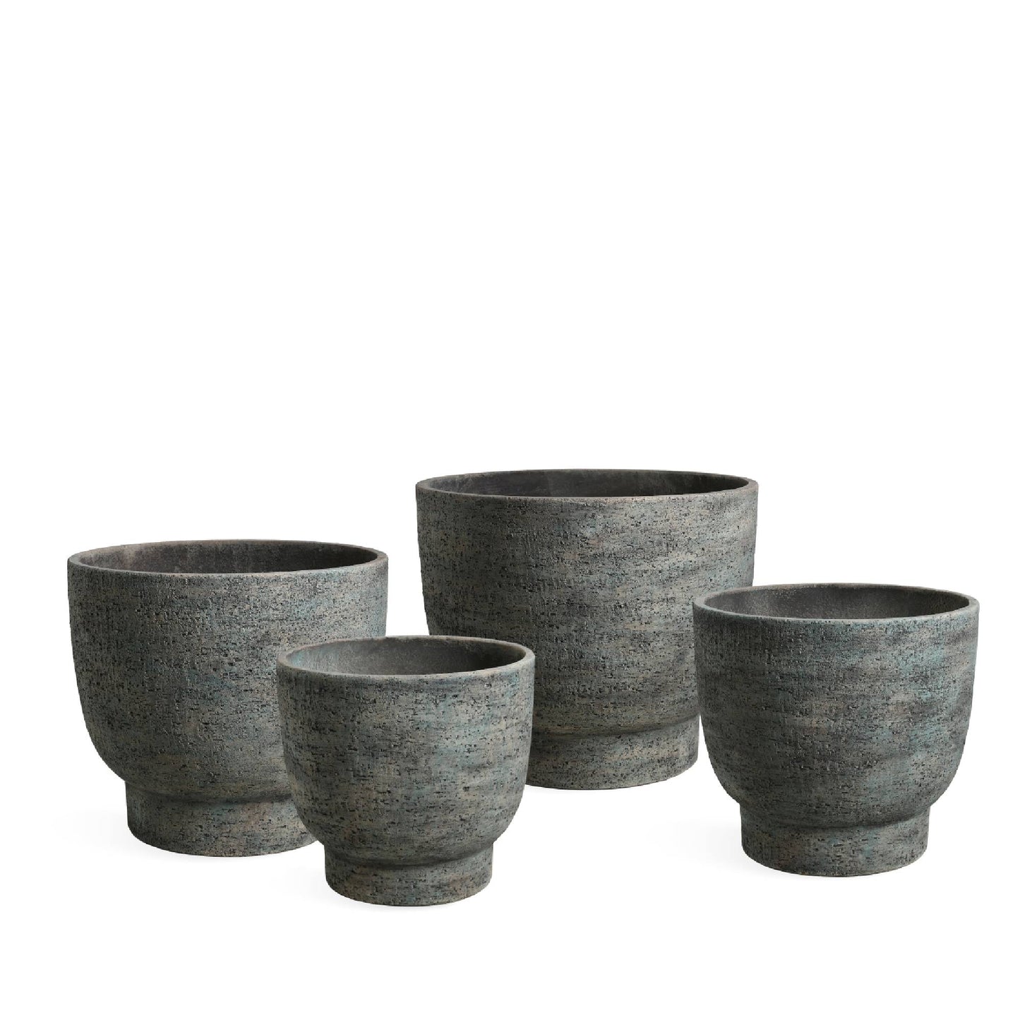 Pride Green GRC Pot Round On Foot Set Of 4