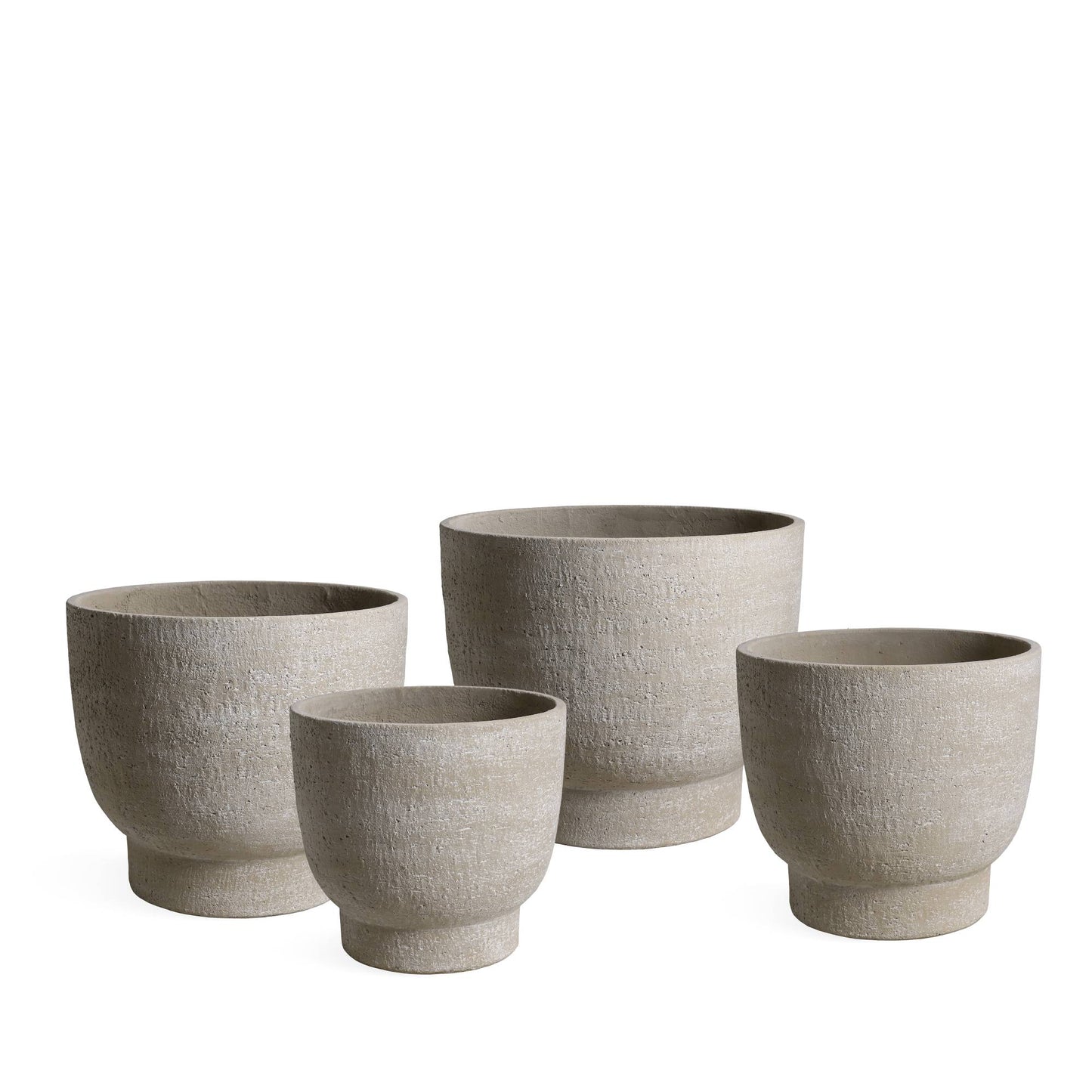 Pride Cream GRC Pot Round On Foot Set Of 4