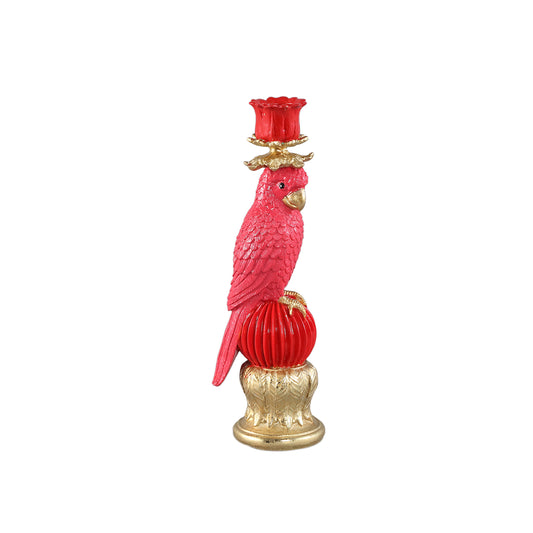 Keyaan Orange Poly Parrot Candleholder Ball Round