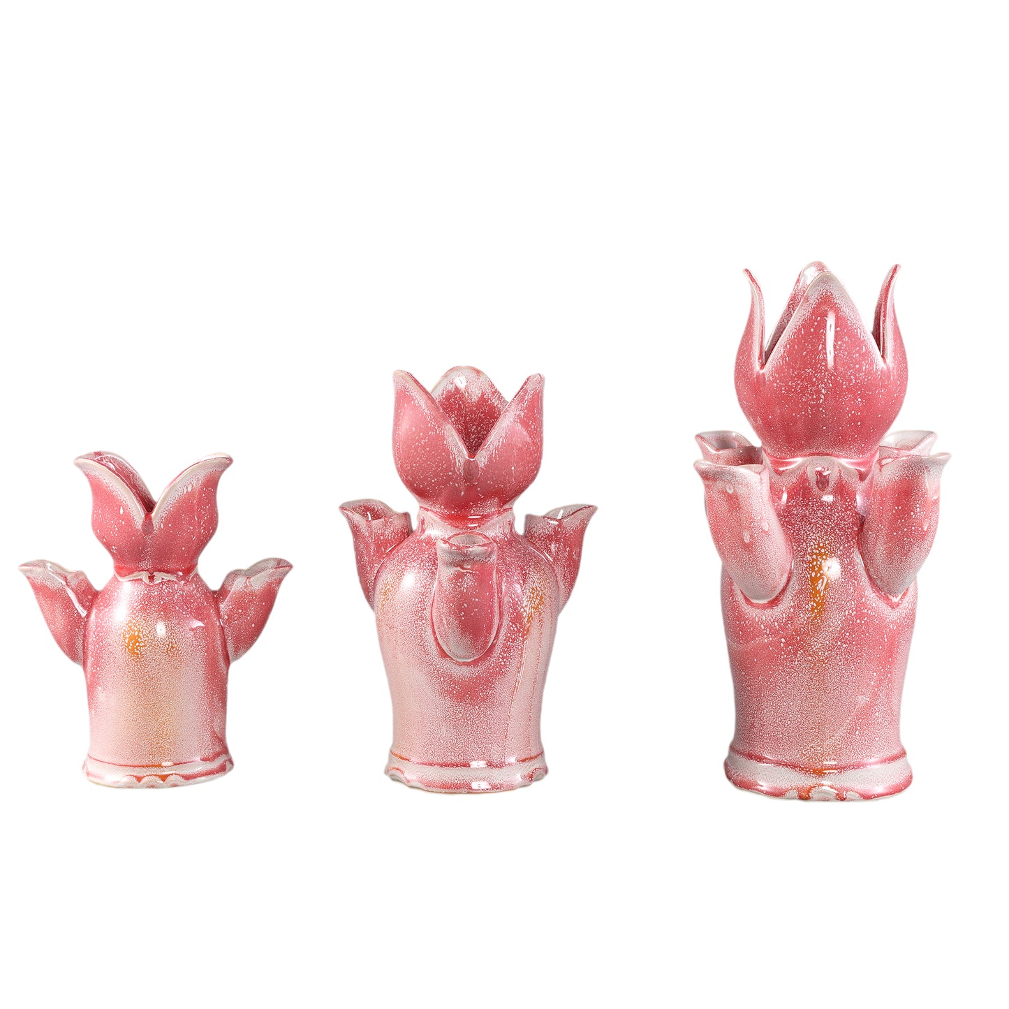Brigittee Pink Ceramic Tulip Shape Vase L