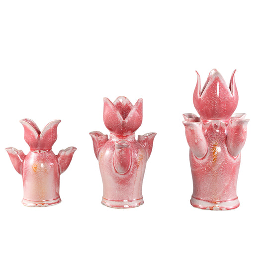 Brigittee Pink Ceramic Tulip Shape Vase L