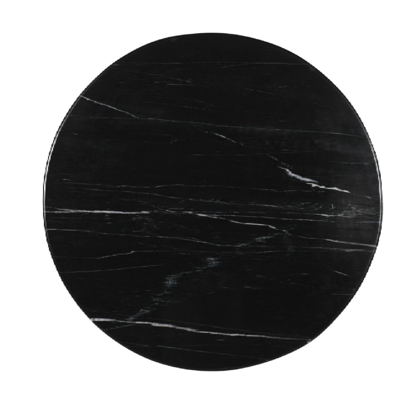 Neelim Black Marble Coffee Table Ribbed Base Round