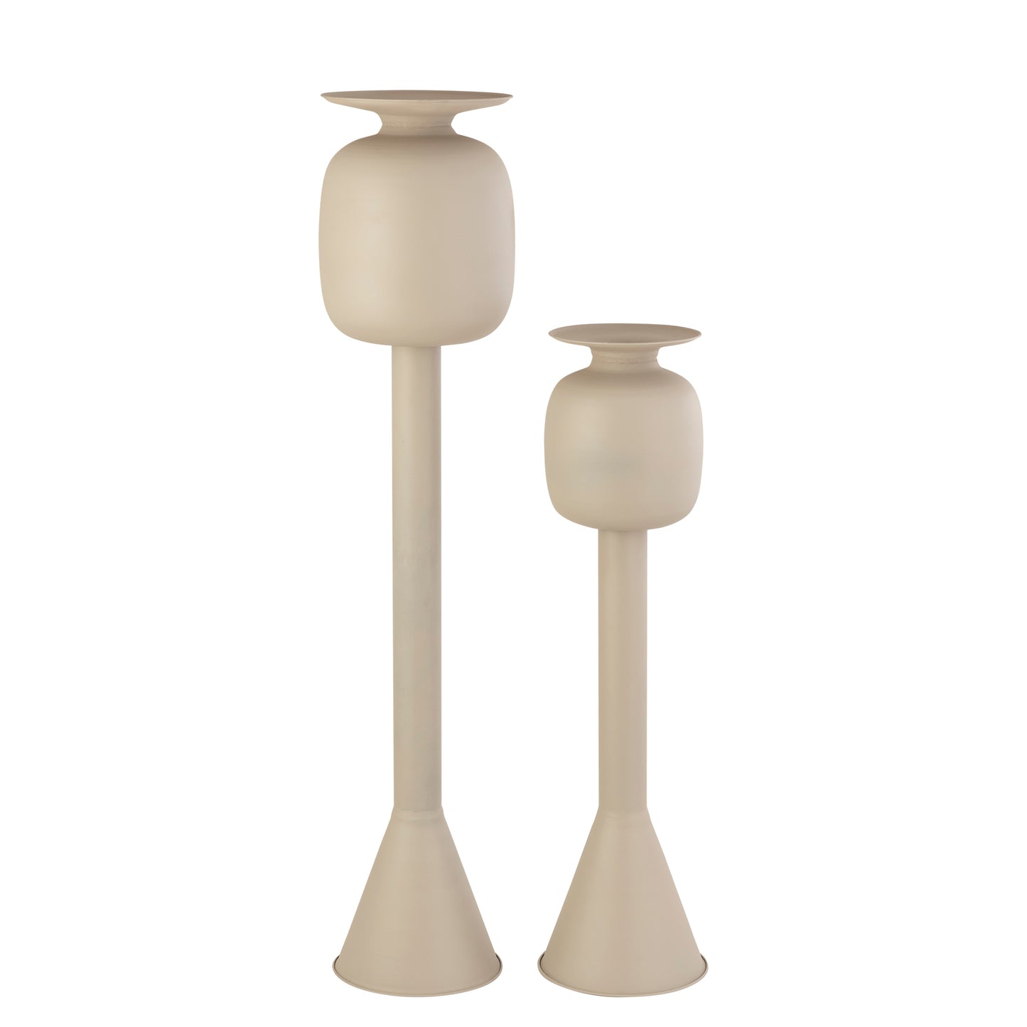 Dainah Cream Iron Pot On Long Base Small