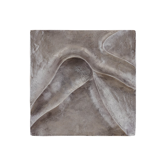 Gihan Nikkel Gegoten Aluminium Wandpaneel Golflijnen M 55x55x5 cm