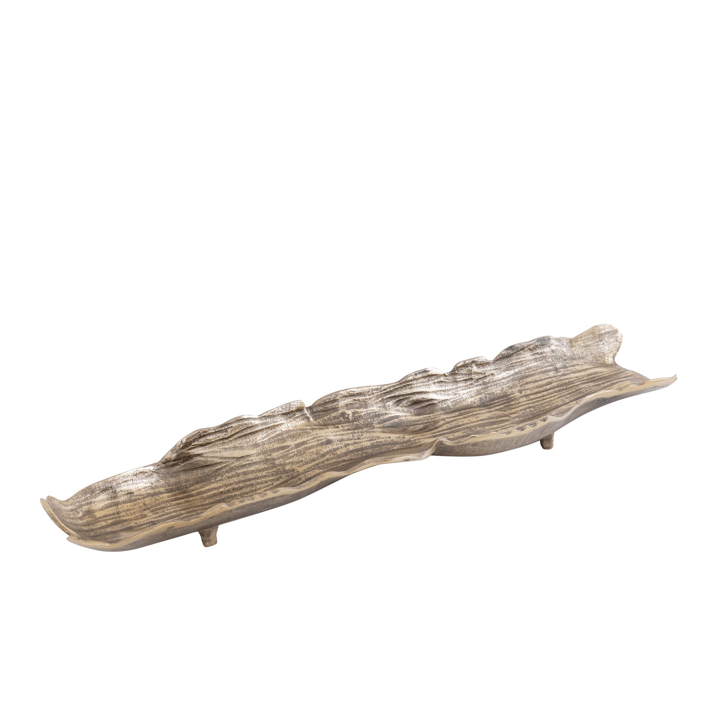 Lukne Gold Casted Alu Rough Wavy Bowl Rectangle L