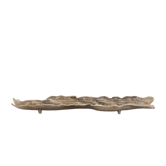Lukne Gouden Aluminium Ruw Golvende Schaal Rechthoek Set van 4 - 4 Sets 5x77x20 cm
