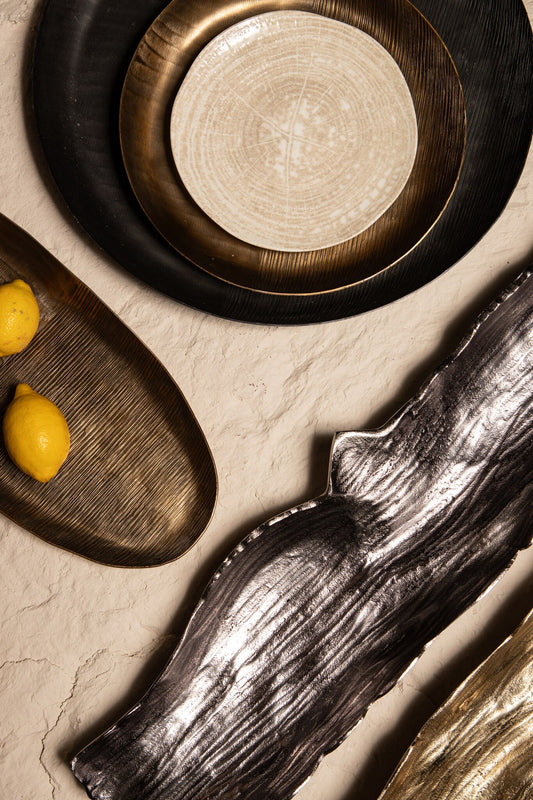 Lukne Nickle Casted Alu Wavy Bowl Rectangle L