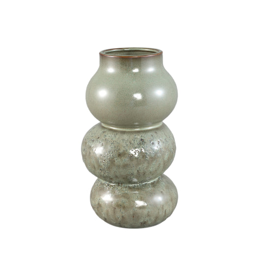 Concetta Green Ceramic Round Bulby Pot Rough L