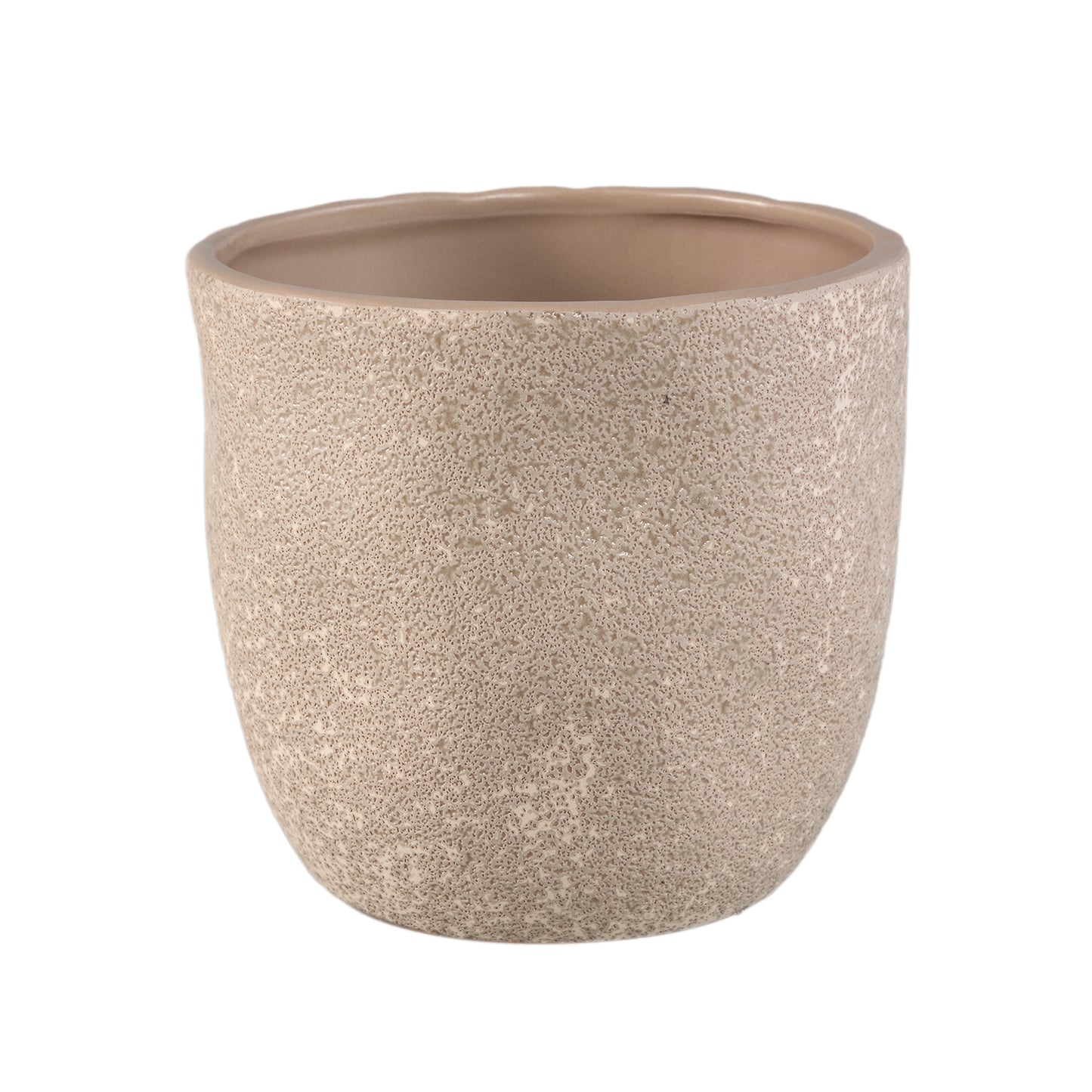 Anaraa Beige Ceramic Round Pot XL