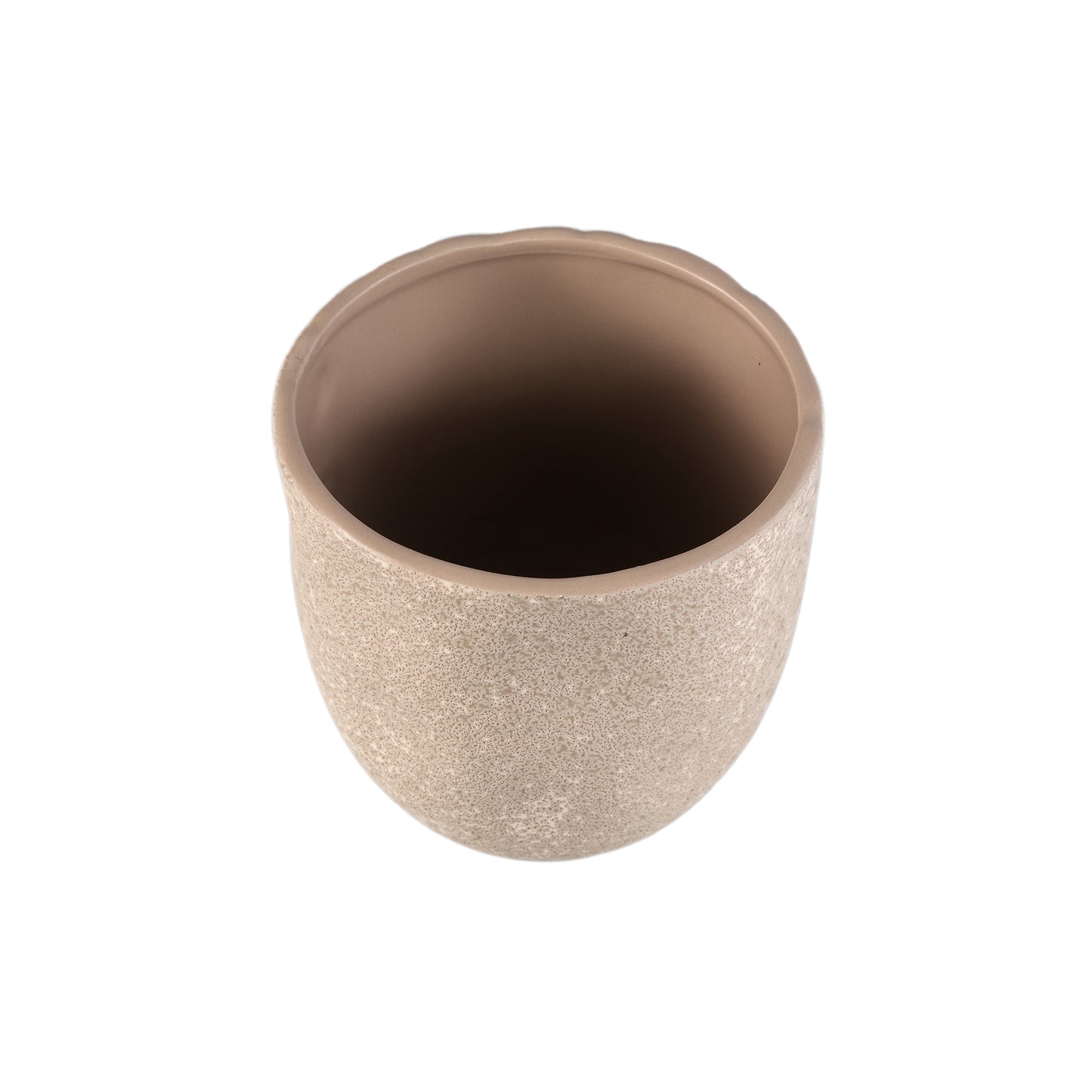 Anaraa Beige Ceramic Round Pot XL