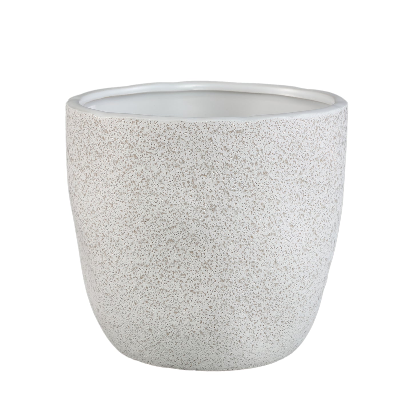 Anaraa White Ceramic Round Pot XL